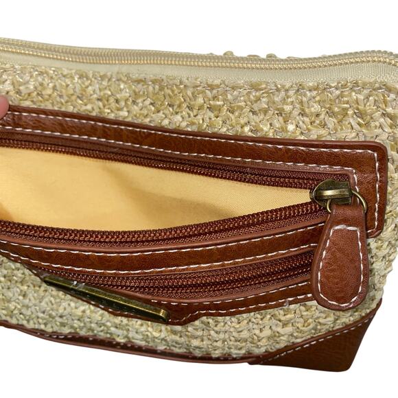 Stone & Co. Rio Rancho Straw-Woven Purse with brown faux leather trim - Picture 7 of 9